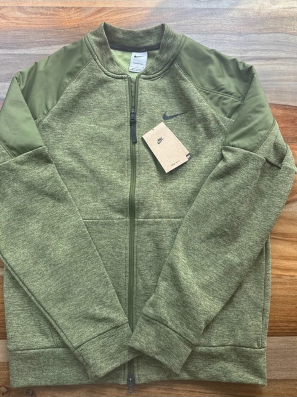 Nike Olive Green Full-Zip Therma-fit Jacket